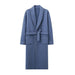 Sophisticated Comfort: Three-Layer Grey Cotton Men's Bathrobe for Winter Relaxation