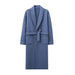 Winter's Finest Cotton Shawl Collar Bathrobe for Men - Grey Sophistication