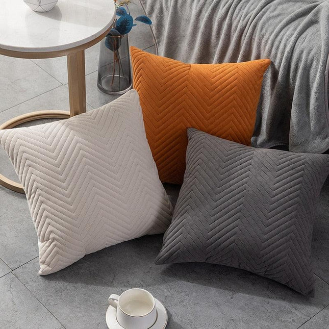 Chic Dual-Design Velvet Pillow Cover Set - Stylish Home Essential