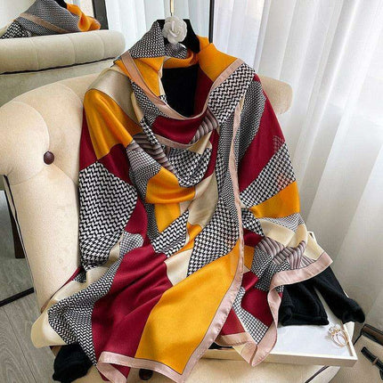 Elegant Summer Botanica Silk Scarf: Effortless Chic for Your Wardrobe