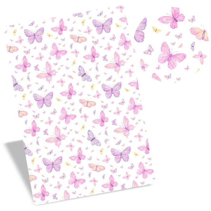 Butterfly Series Faux Leather Fabric Sheets - Premium Crafting Material for DIY Projects