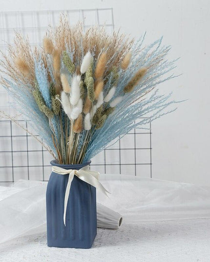 Natural Dried Rabbit Tail Pampas Grass Decorative Bundle - 80 Stems