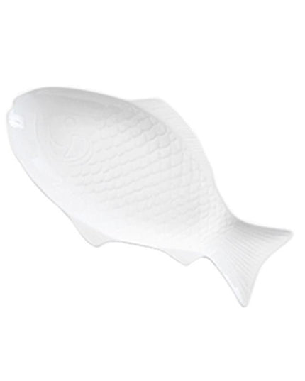 Elegant Fish-Shaped White Ceramic Dining Plate for Sophisticated Entertaining