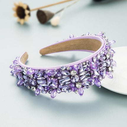 Lavish Purple Glam Headband - Stylish Hair Accessory for Women
