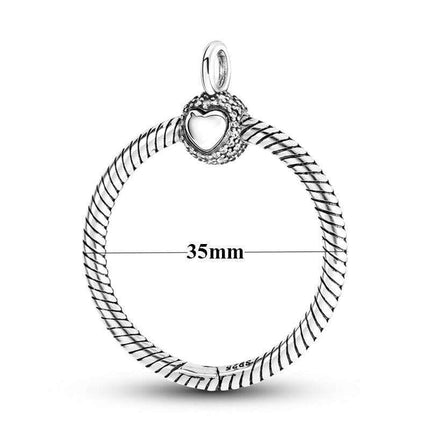 Elegant Customizable 925 Silver O Pendant Necklace for Women - Essential Minimalist Accessory