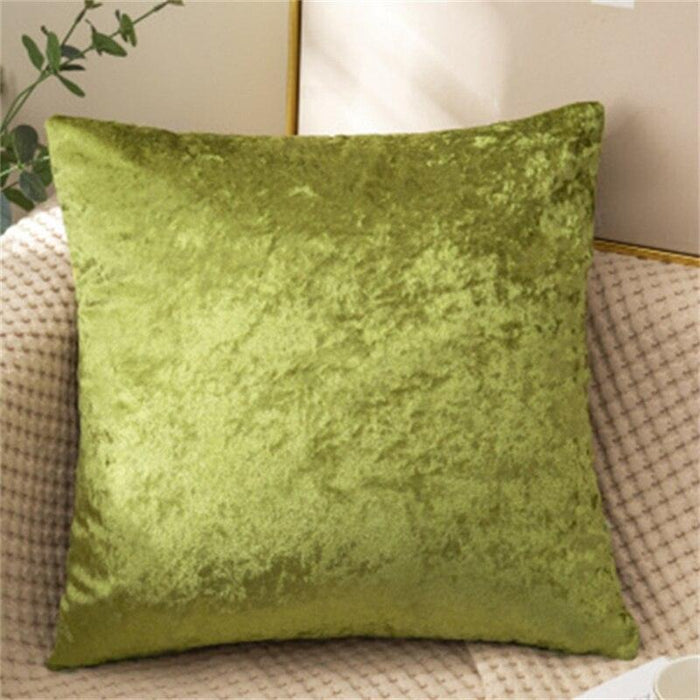Plush Golden Velvet Pillow Cover Set - Perfect for Home, Vehicle, and Office Elegance