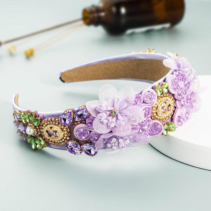 Lavish Purple Glam Headband - Stylish Hair Accessory for Women