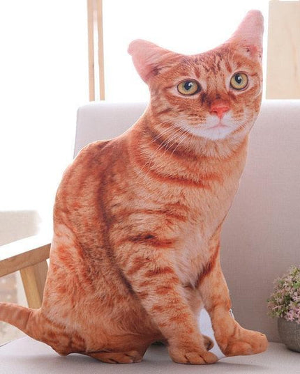 Charming 50cm Plush Cartoon Cat Pillow Cover for Cozy Home Accents