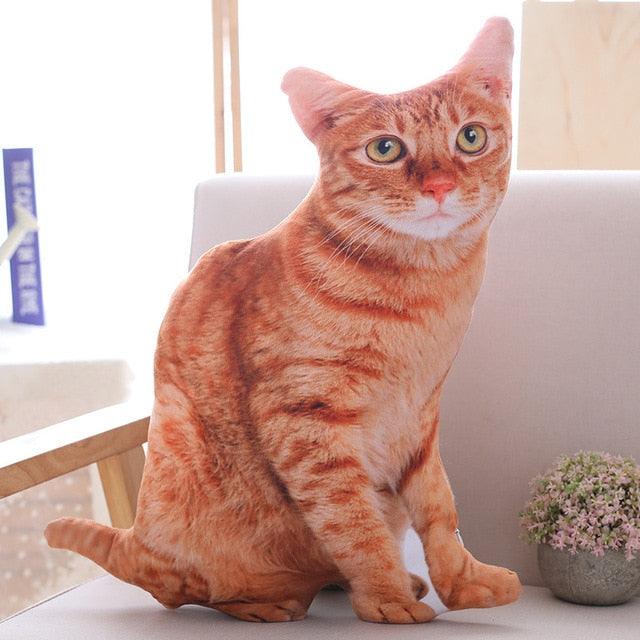50cm Plush Cartoon Cat Pillowcase with Soft Cushion Sleeve for a Playful Home Decor Touch