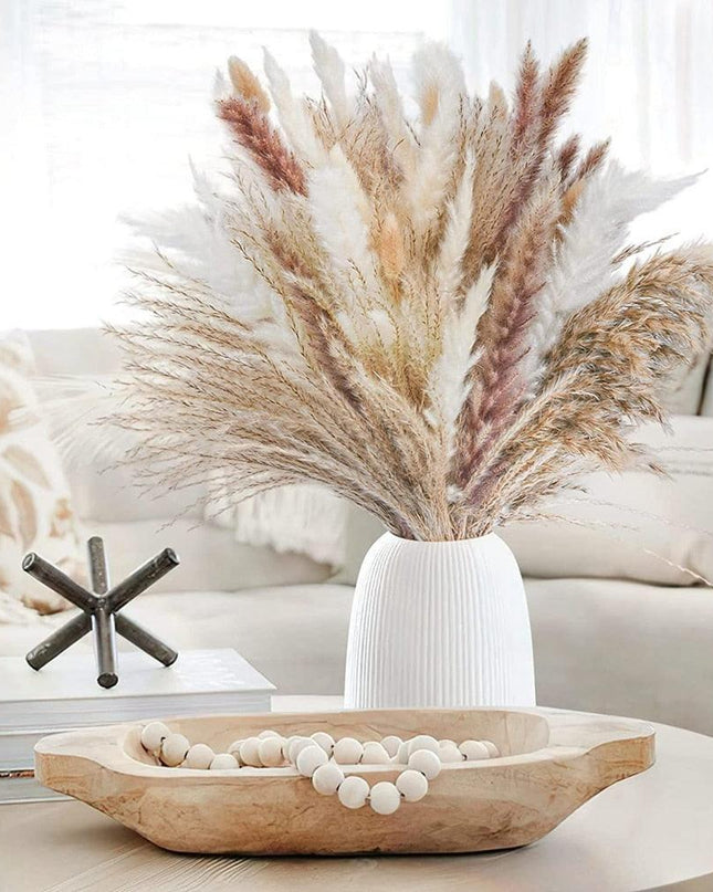 Enchanting Bohemian Bliss: 74-Piece Sun-Kissed Pampas Grass Decor for Stunning Weddings
