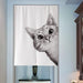 3D Cat Printed Japanese Short Door Curtain with Split Design