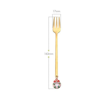Festive Joy Stainless Steel Cutlery Set - Delightful Tableware for Holiday Celebrations