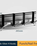 Black Silver 4 Hooks