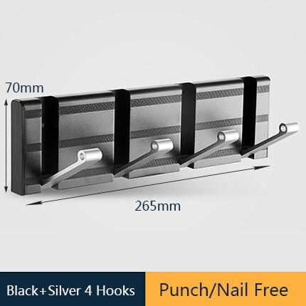 Aluminum Alloy Wall Hooks Set - Versatile and Stylish Storage Solution