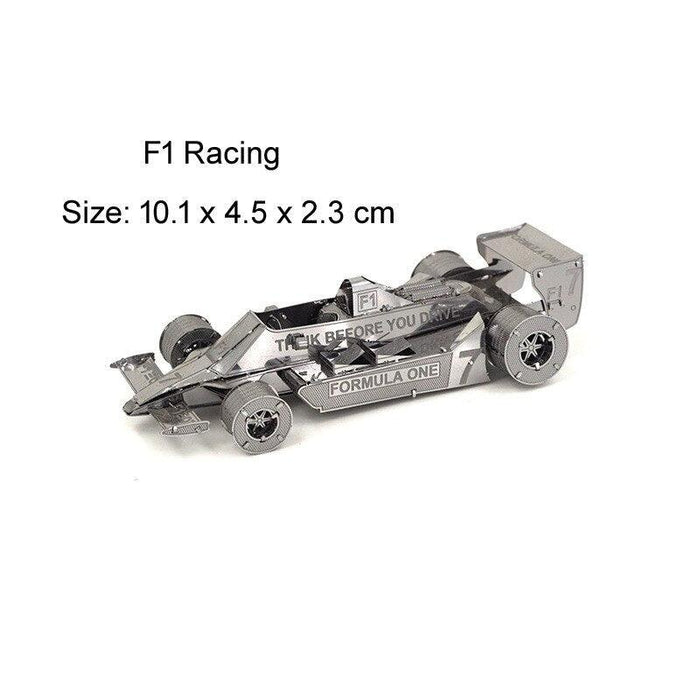 3D Metal Racing Vehicle Model Kit for Creative Teens and Adults