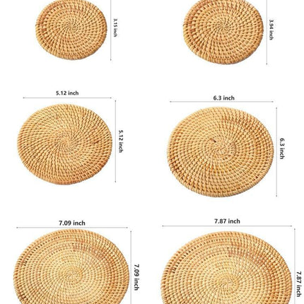 Handcrafted Rattan Coasters: Elegant Table Protectors for Stylish Living