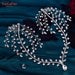 Luxury Water Drop Rhinestone Bridal Headband with Silver Elegance