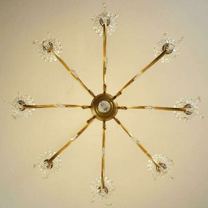 Luxurious Gold Crystal Chandelier with Timeless European Elegance