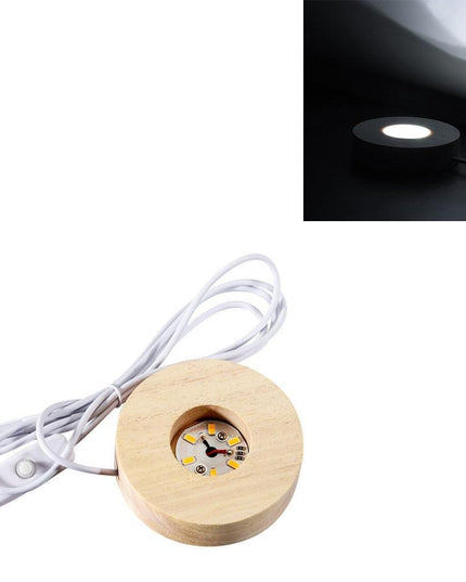 Artistic LED Wooden Nightlight Display Stand for Creative Showcases