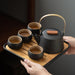 Elegant Japanese Style Tea Set for Tea Enthusiasts on the Go