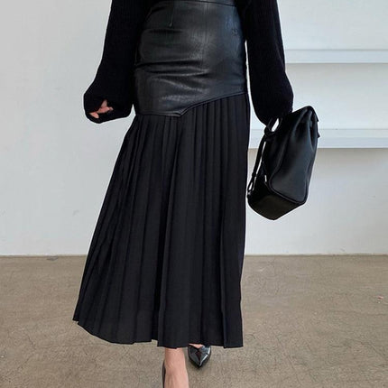 Elegant Pleated High Waist Midi Skirt for Spring 2022 - Stylish and Flattering Design