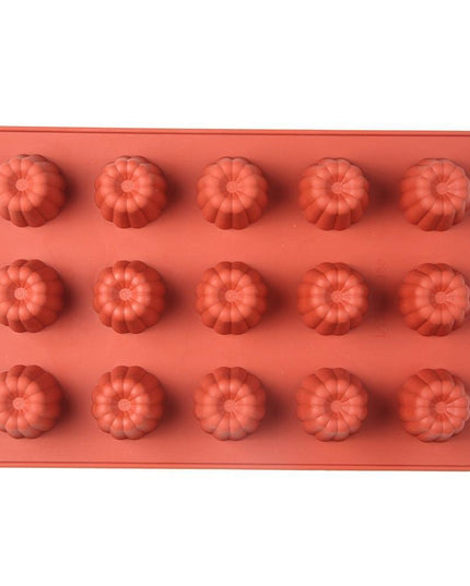 15-Cavity Mini Silicone Bakeware for Cupcakes, Cookies, and Fondant