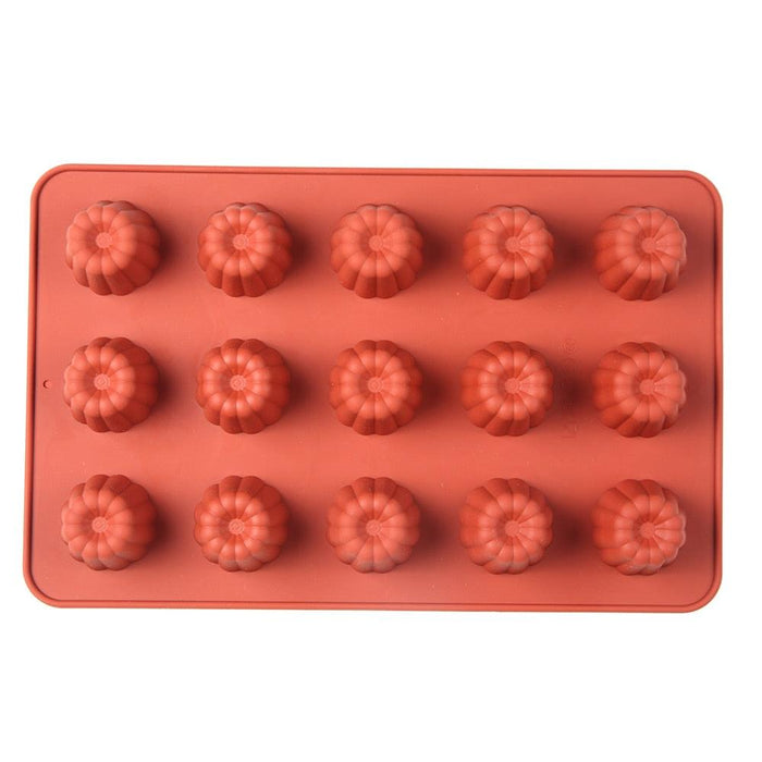 Mini Delights Silicone Baking Mold: 15-Hole for Cupcakes, Cookies, and Fondant