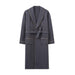 Sophisticated Comfort: Three-Layer Grey Cotton Men's Bathrobe for Winter Relaxation