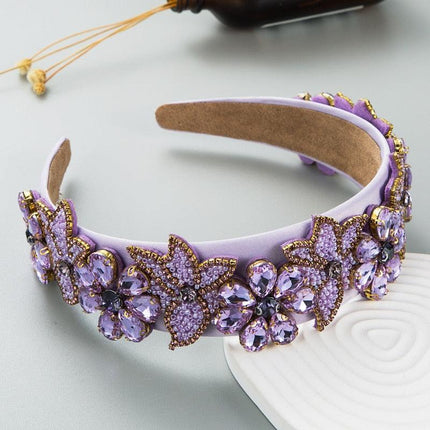 Lavish Purple Glam Headband - Stylish Hair Accessory for Women