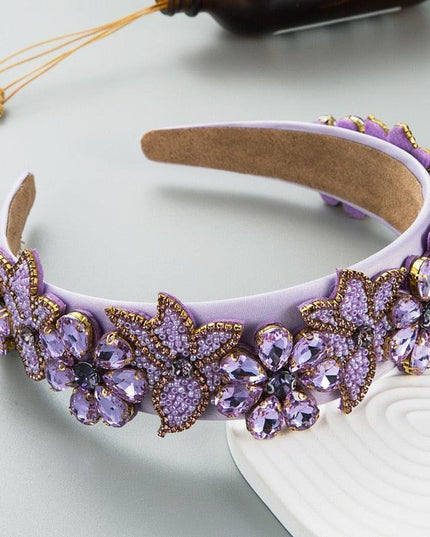 Lavish Purple Glam Headband - Stylish Hair Accessory for Women