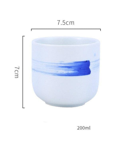 Elegant Artisan Japanese Large Ceramic Tea Cup with Unique Glaze Finish
