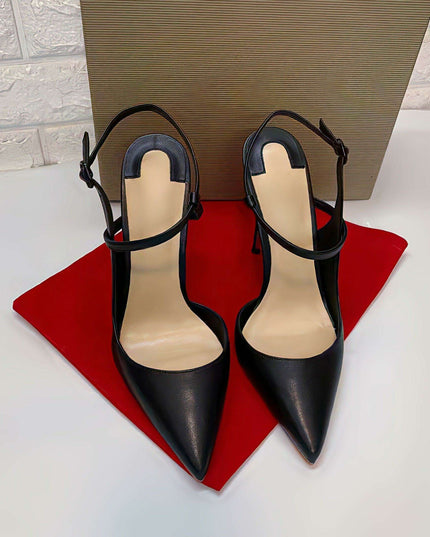 Sleek Black Lace-Up Stiletto Heels for Trendsetting Women