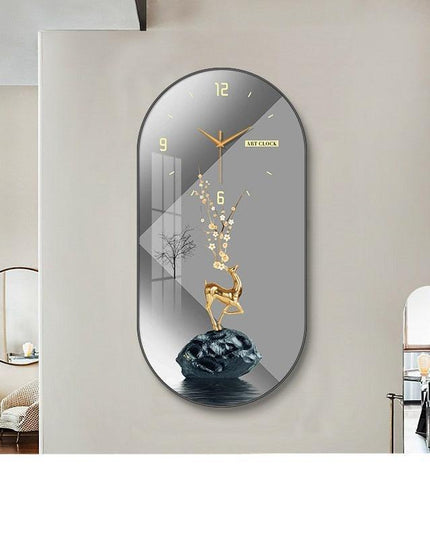 Chic Botanical Elegance - Sophisticated Wall Clock for Home and Dining Spaces