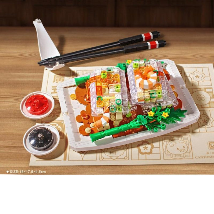 Asian Delight Collection - Exquisite Traditional Dessert Mini Blocks Toy Set