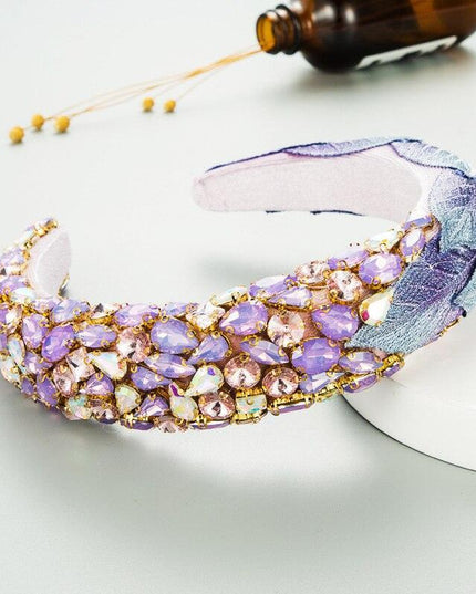 Lavish Purple Glam Headband - Stylish Hair Accessory for Women