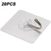 Versatile Clear Adhesive Hooks for Bathroom and Kitchen Organization (1-30Pcs)