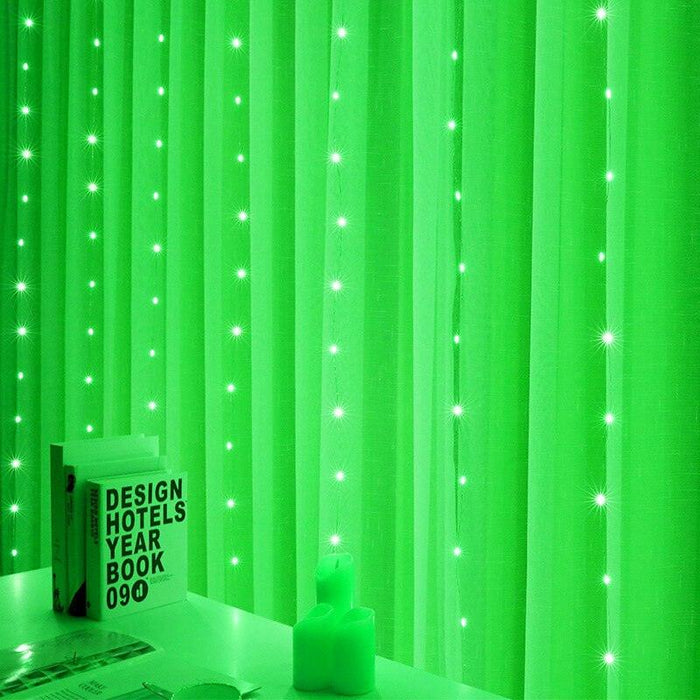 LED Curtain Lights USB Powered with Remote Control - 3M Holiday Decoration for Bedroom and Outdoor Settings