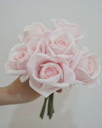 Elegant Snowy Mountain Silk Rose Arrangement