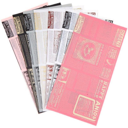 Elegant Floral Lettering Gift Wrap Set for Mother's Day: 20 Waterproof Sheets