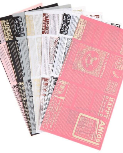 Elegant Floral Lettering Gift Wrap Set for Mother's Day: 20 Waterproof Sheets