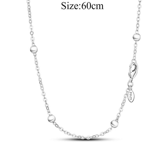 Elegant Customizable 925 Silver O Pendant Necklace for Women - Essential Minimalist Accessory
