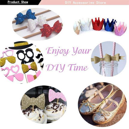 Iridescent Rainbow Glitter Vinyl Crafting Roll - Creative Shimmer Kit