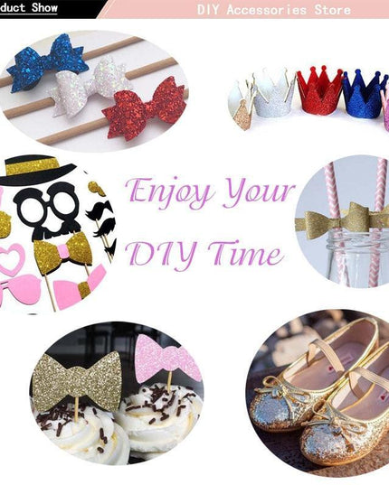 Iridescent Rainbow Glitter Vinyl Crafting Roll - Creative Shimmer Kit