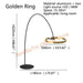 Modern Creative LED Floor Lamp with Round Rings Design for Living Room and Bedroom