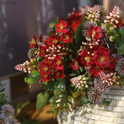 Nordic Elegance Hydrangea and Fruit Silk Floral Display
