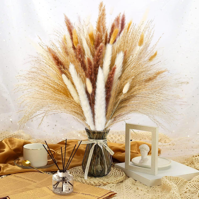 Natural Elegance: Bohemian Pampas Grass Bouquet for Chic Home Decor