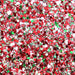 Festive Chunky Glitter Fabric Roll - Red Green Gold - 30x134cm