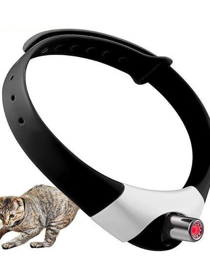 Adjustable Laser Cat Collar with USB Rechargeable Interactive Toy for Endless Fun