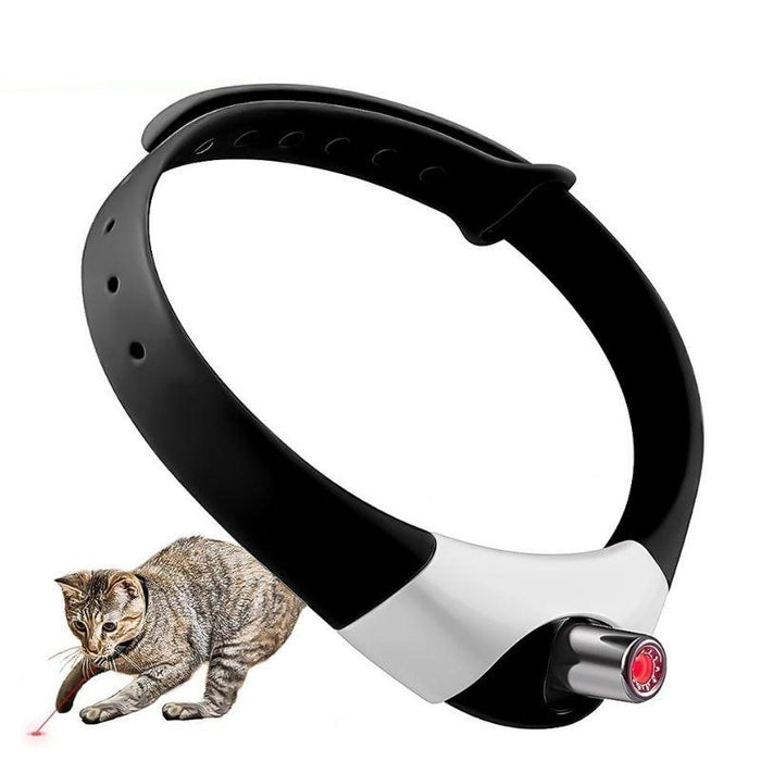 Adjustable Laser Cat Collar with Customizable Angle and USB Recharge - Interactive Toy for Cats