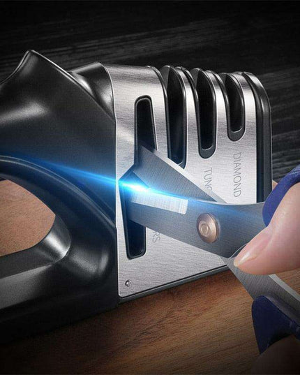 DiamondPro 4-in-1 Premium Knife & Scissor Sharpener - Effortless Blade Maintenance Tool
